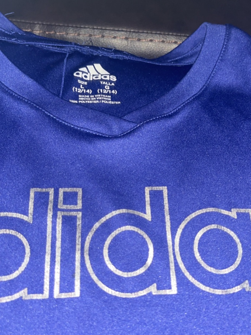 adidas Royal Blue Short Sleeve Logo Tee